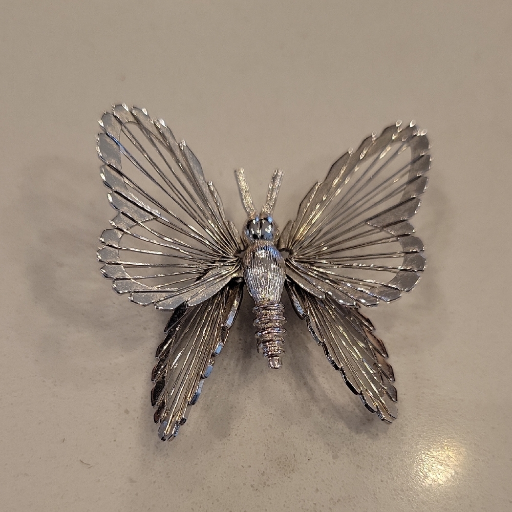 Vintage Monet Butterfly Brooch Pin
